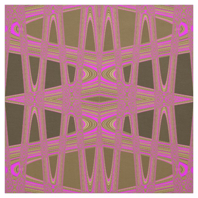 Tela Patrón de diamantes de color marrón rosado (Retal)