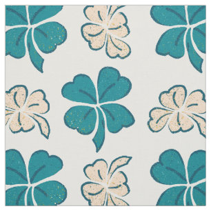 Tela Patrón de dibujo del Shamrock del Aluminio Verde M