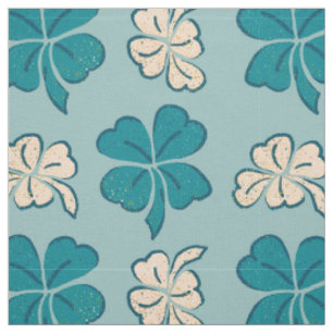 Tela Patrón de dibujo del Shamrock del Aluminio Verde M