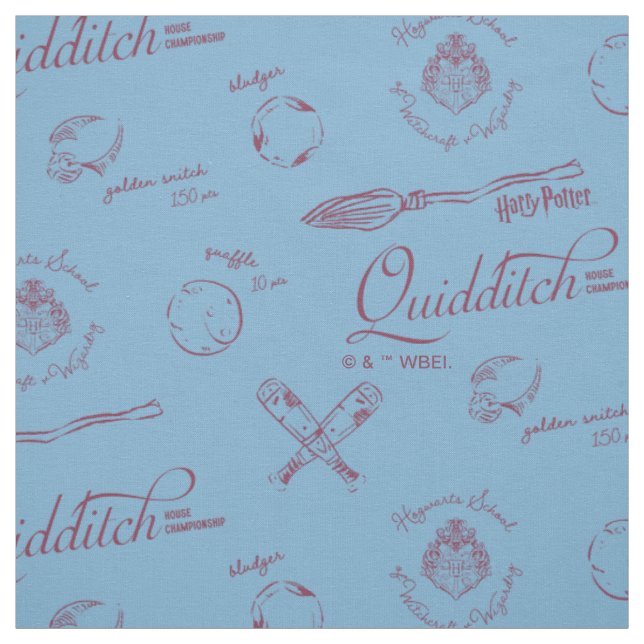Tela Patrón de dibujo vintage de QUIDDITCH™ (Retal)