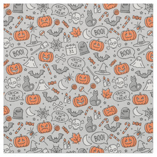 Tela Patrón de dibujos animados de Halloween para niños