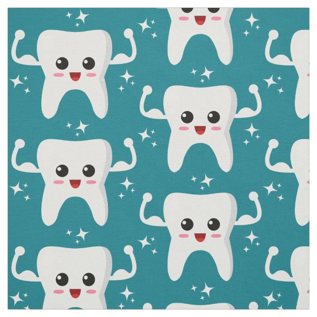 Tela Patrón de dientes cortos y fuertes (Retal)