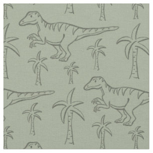 Tela Patrón de Dinosaurio Moderno Niño Dinos Jungla Ver