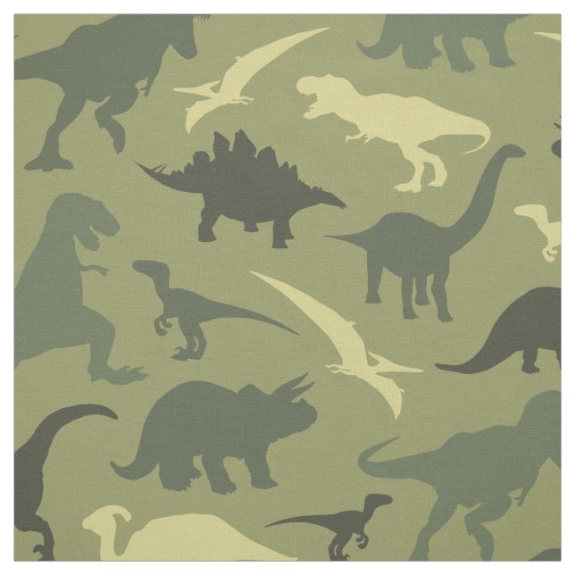 Tela Patrón de dinosaurios, silueta de dinosaurios, din (Retal)