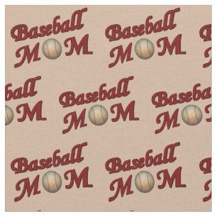 Tela Patrón de diseño de mamá de béisbol