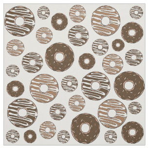 Tela Patrón de donut, donuts de chocolate, donuts de ca