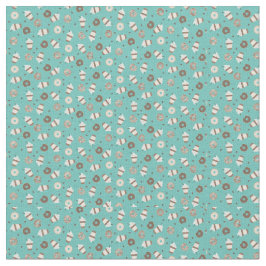 Tela Patrón de donut rociado de café de Frappuccino