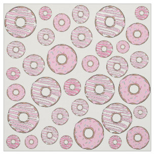 Tela Patrón De Donuts, Donuts Rosados, Espolvorines