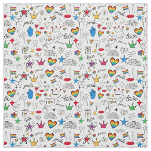 Tela Patrón de Doodle del Orgullo Gay