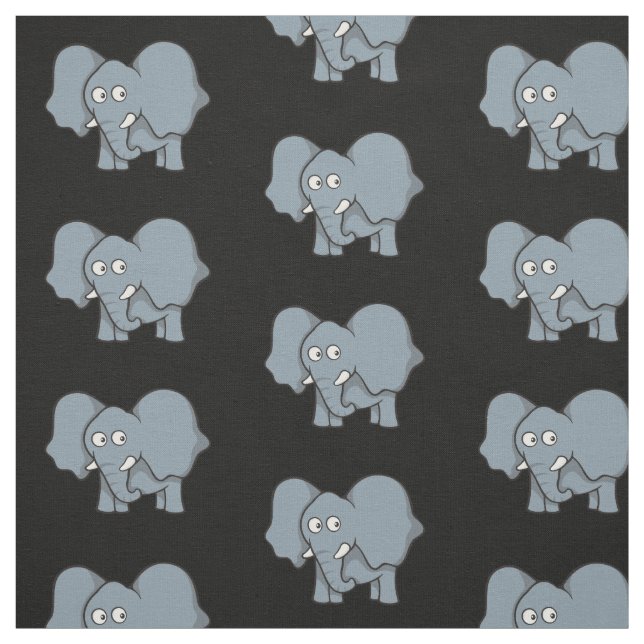 Tela Patrón de elefante gris Personalizado (Retal)