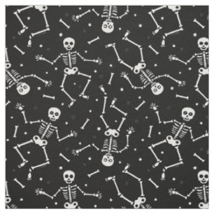 Tela Patrón de esqueleto de Halloween