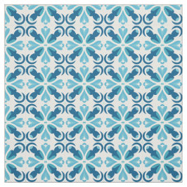 Tela Patrón de estilo de mosaico azul