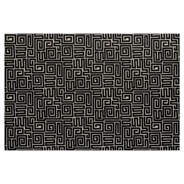 Tela Patrón de estilo Kuba 280922 - Negro (Yarda)