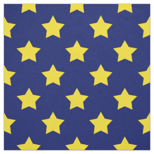 Tela Patrón de estrellas amarillas azules textil decora