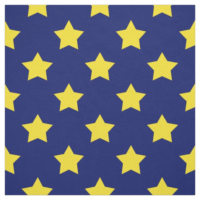 Tela Patrón de estrellas amarillas azules textil decora (Retal)