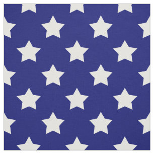 Tela Patrón de estrellas blancas azul-marina textil dec