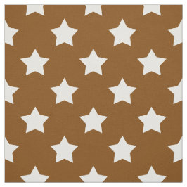 Tela Patrón de estrellas blancas marrones Textiles deco