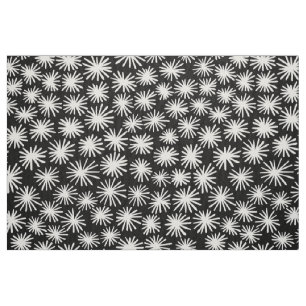 Tela Patrón de estrellas - Blanco sobre negro