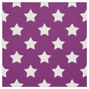Tela Patrón de estrellas moradas blancas textil decorat