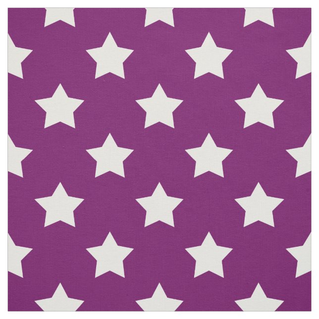 Tela Patrón de estrellas moradas blancas textil decorat (Retal)