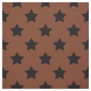Tela Patrón de estrellas negras marrón textil decorativ