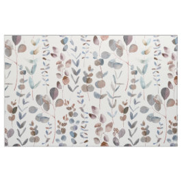 Tela Patrón de eucaliptos ruianos de color acuático sin