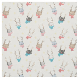 Tela 'Patrón De Ferias De Navidades Meowy En Antlers
