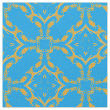 Patrón de filigrí dorado y turquesa