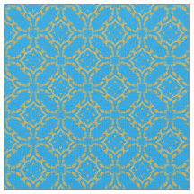 Patrón de filigrí dorado y turquesa