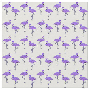 Tela Patrón de Flamencos Purpura