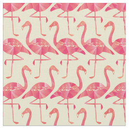 Tela Patrón de flamencos rosados geométricos de bonito
