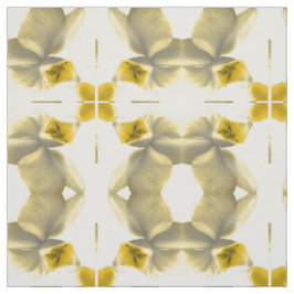 Tela Patrón de Flor Artística en Tonos Amarillos