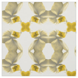 Tela Patrón de Flor Artística en Tonos Amarillos