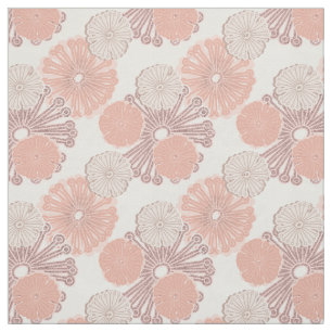 Tela Patrón de flor de oro Rosa