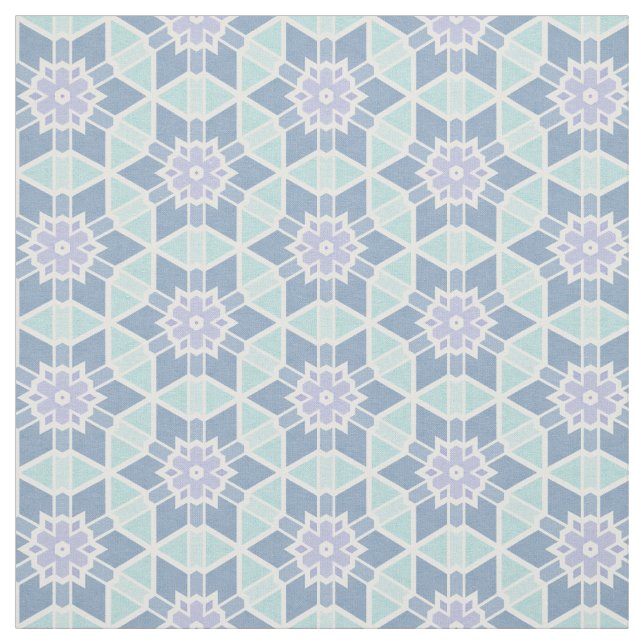 Tela Patrón de flor geométrica del caleidoscopio turque (Retal)