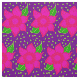 Tela patrón de flor loco