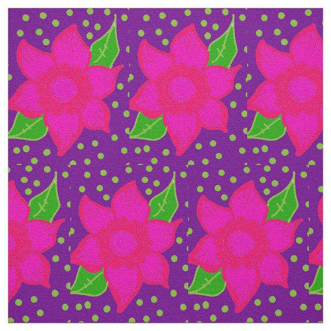 Tela patrón de flor loco (Retal)