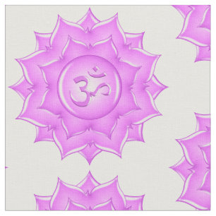 Tela Patrón de flor Lotus de cristal rosa