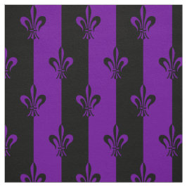 Tela Patrón de flor Royal Purple Fleur De Lis Lily