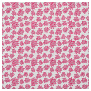 Tela Patrón de flores de Lotus en color rosa