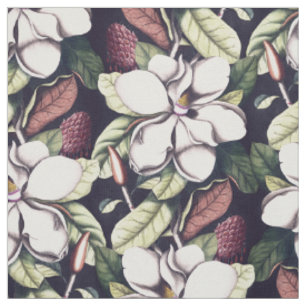 Tela Patrón de flores de magnolia