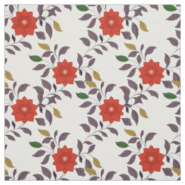 Tela Patrón de flores rojas | Estilo Chinoiserie