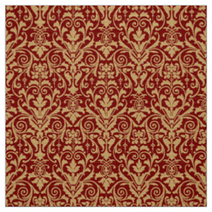Tela Patrón de follaje floral de la época victoriana