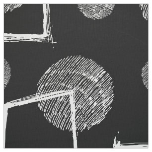 Tela Patrón de formas geométricas abstractas en blanco 