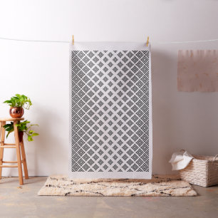 Tela Patrón de formas geométricas en blanco y negro