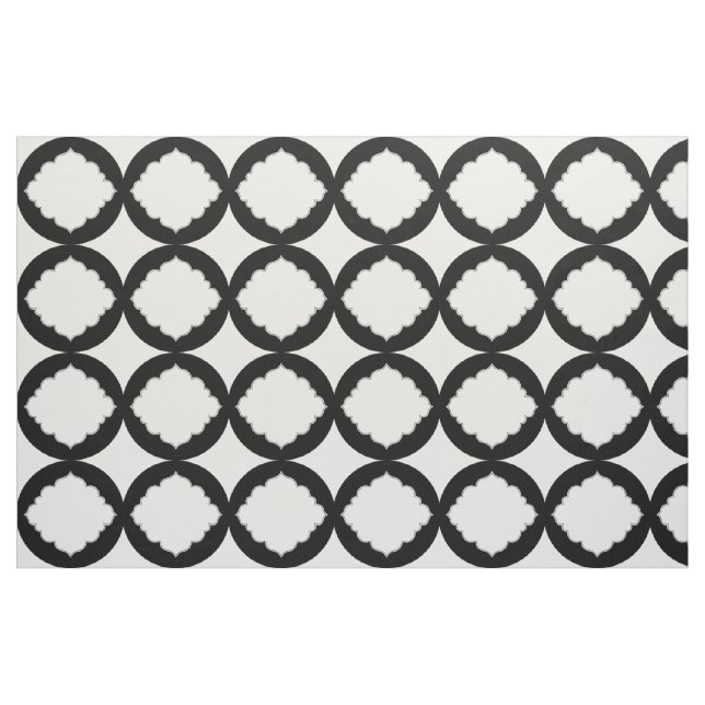 Tela Patrón de formas geométricas en blanco y negro ("Cuarto gordo" (fat quarter))