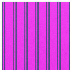 Tela Patrón de franjas azul y fucsia de medianoche