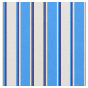 Tela Patrón de franjas azules beige, azul y medianoche