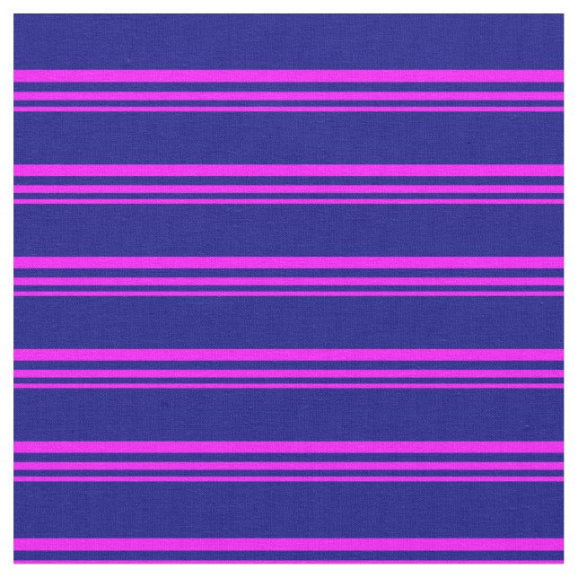 Tela Patrón de franjas azules y de fucsia (De cerca)