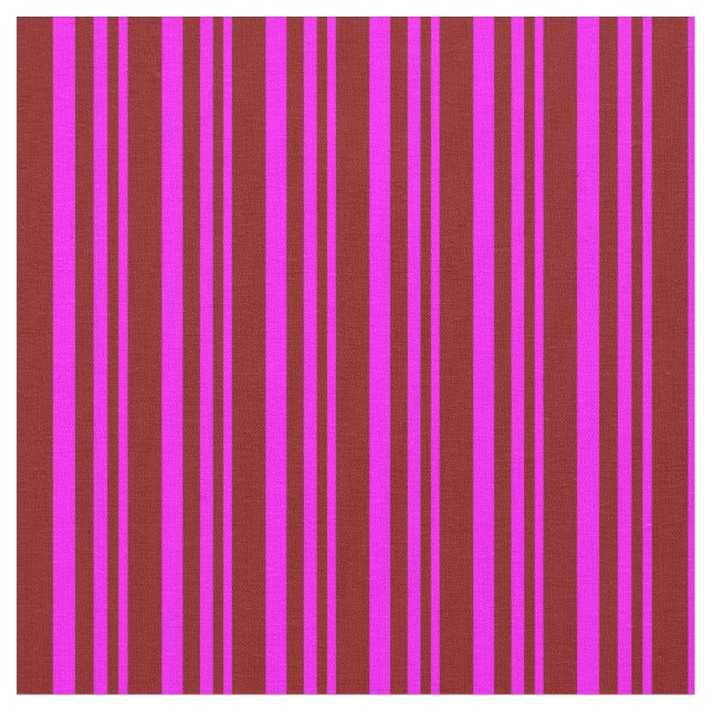 Tela Patrón de franjas de color fucsia y marrón (De cerca)